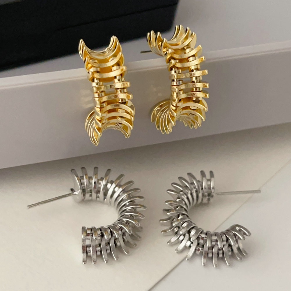 Metal earrings