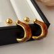Brown acrylic earrings