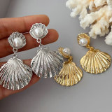 Metal shell earrings