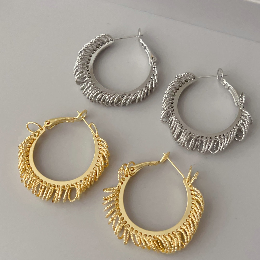 Circle charm hoop