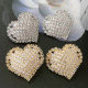 Pave crystal heart earrings