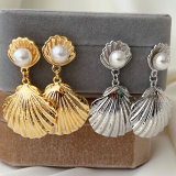 Metal shell earrings