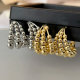 Bead fan earrings