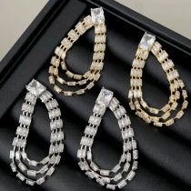 Pave crystal earrings