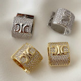 Pave zircon fat earrings