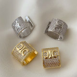 Pave zircon fat earrings