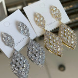 Crystal leaf earrings