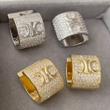 Pave zircon fat earrings