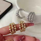 Bead fan earrings