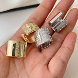 Pave zircon fat earrings