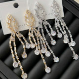 Blig pave crystal tassel earrings
