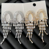 Blig pave crystal tassel earrings