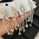 Blig pave crystal tassel earrings