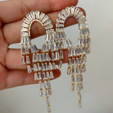 Blig pave crystal tassel earrings