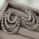 Pave zircon earrings