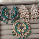 Pave chunky zircon earrings