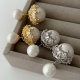 Pearl ball earrings
