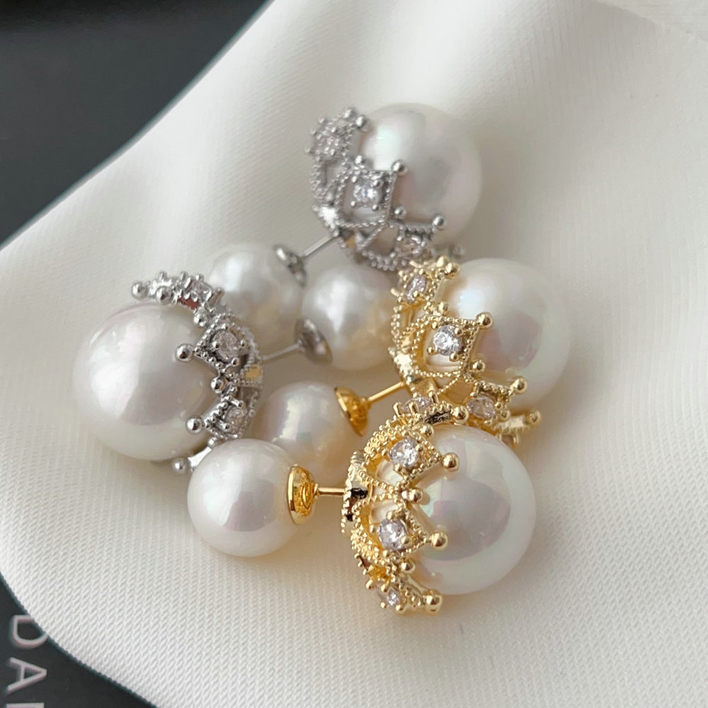 Pearl ball earrings