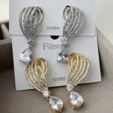 Pave s shape earrings