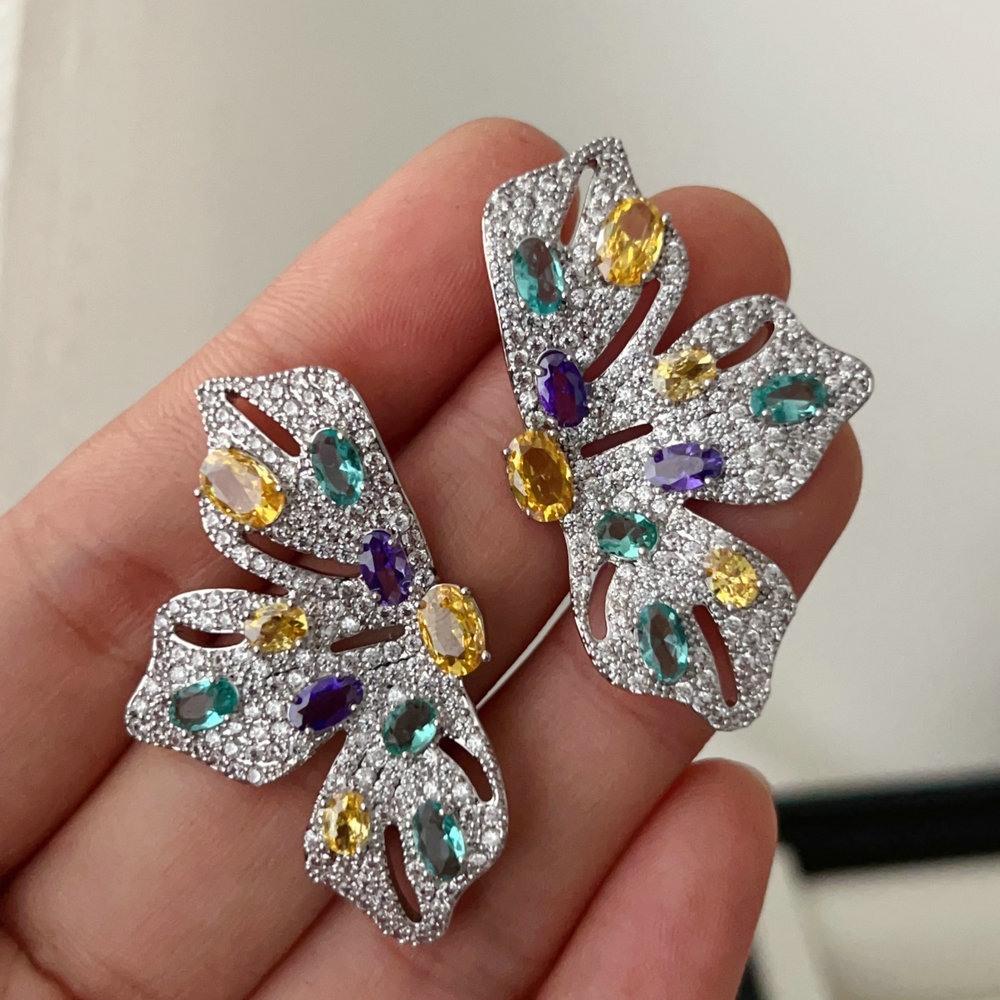 Pave Butterfly earrings