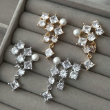 Pave zircon earrings