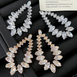 Pave water drop earrings