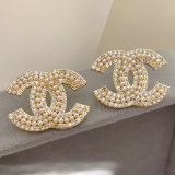 Pearl channel earrings