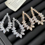 Pave water drop earrings