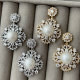 Pearl flower earrings