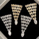 Pave triangle earrings