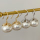 Flower pearl earrings