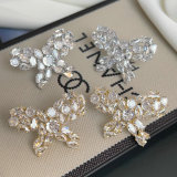 Pave bow earrings