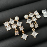 Pave zircon earrings
