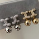 Cross ball earrings