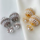 Pearl ball earrings