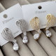 Pave s shape earrings