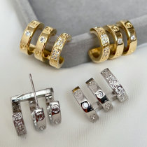 Fashion pave basic earrings