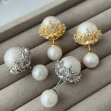 Pearl ball earrings