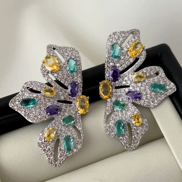 Pave Butterfly earrings
