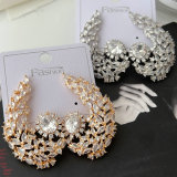 Pave flower earrings