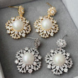Pearl flower earrings