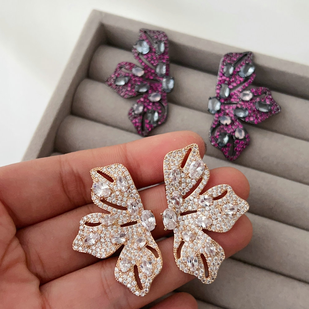 Pave Butterfly earrings