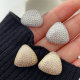 Pave triangle earrings