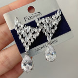 Pave triangle earrings