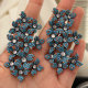 Pave chunky flower earrings
