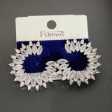 Pave zircon fine earrings
