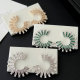 Pave fan earrings