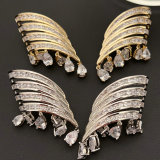 Chunky zircon fine earrings