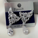 Pave triangle earrings