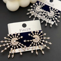Pave zircon fireworks Earrings